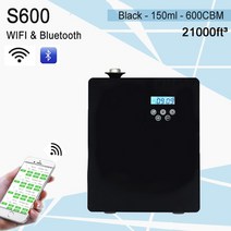 vts app hvac waterless 향기 디퓨저 기계 호텔 향기 장치 스마트 와이파이 가정용 또는 호텔 용 순수 에센셜 오일 분무기, s600-wifi bt 블랙, 유럽 ​​연합