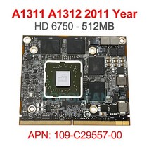 imac 21.5quot용 원본 a1311 27quot a1312 radeon hd6750 hd6770 109-c29557-00 512mb 216-0810001 그래픽 카드 vga, hd6750 512메가바이트