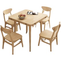 확장형식탁 4인용식탁 접이식 원형 원목 식탁 의자 세트, 테이블1개+의자6개110x110x74cm브라운