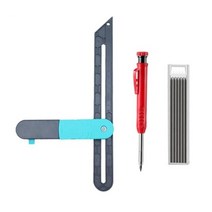 조정 가능한 각도 눈금자 잠금 빠른 마킹 Woodworkers 액세서리 윤곽 가장자리 규칙 Goniometer 게이지 Mea, 01 분홍색