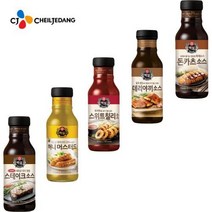CJ 돈까스 스테이크 칠리 머스타드 데리야끼 소스, 디고 CJ백설 스위트칠리소스330g, 330g