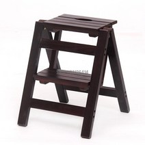 안전발판 2단 사다리 단단한 나무 다기능 계단 의자 가정용 실내 헤링본 사다리 두꺼운 접이식 층 등반, 05
