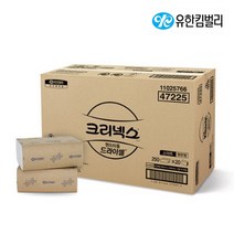[47225] 유한킴벌리 크리넥스 드라이셀 핸드타올 스마트 F250 [250매x20밴드/박스], 전용용기 구매 안함, 크리넥스/드라이셀/스마트F250 [5000매/박스]