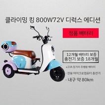 전동스쿠터 세발 장애인 삼륜 노인 전기 남녀, 20T, 48V
