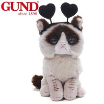 GUND 뚱한 그럼피 고양이 하트밴드 (G4050495)
