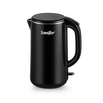 주방용 가전 Sonifer-1.8L 스테인레스 스틸 전기 주전자 1500W 가정용 주방 빠른 끓는 냄비 220V, 02 Black-Kettle_01 EU