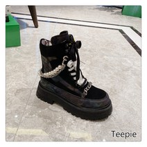 티피/Teepie 구미 스크럽 워커 진주 발찌 앵클부츠 여성화