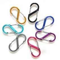 낚시 등산 캠핑용 이중클립 S자 카라비너 강철연결고리 여행 사계절 소형 걸이 고강도