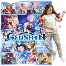 Genshin 임팩트 담요 슈퍼 소프트 플러시 가뉴 플란넬 소파 침대용 - 십대(132.1cm X 157.5cm(52 x 62인치))203243