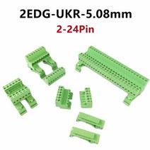 와이어 커넥터 레일 터미널 블록 1 세트 2-24 핀 2EDG-UKR-5.08mm 피치 5.08mm 나사 플매트 카펫 러그 인 딘 장착 대신, 08 9 마력