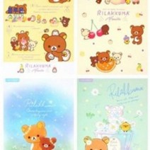 NCN 리락쿠마 그림일기 그림일기장 A4 초등학생 방학 과제 준비물 캐릭터 그림일기장, 4개(골고루)