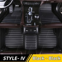 지프 그랜드 체로키 WK 용 맞춤형 자동차 바닥 매트 2011 발 패드, 02 4-Black - Black