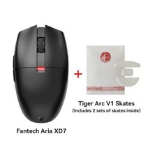 사무용마우스 손목터널증후군마우스 버티칼마우스 특이한마우스 FANTECH-ARIA XD7 게이밍 마우스 59g 마우, Black and TigerArc, 한개옵션1