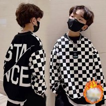 헬로가든 스탄체크 티셔츠(기모)/믹스
