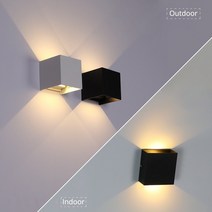 실내 북유럽 조명 벽 램프 인테리어6w10w led 야외 방수 ip65 베란다 정원, 따뜻한 화이트, 10w, 검은 실내