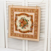 [아씨원단] 컷트지) 에스닉 풍 샤- 조직 엔틱 쿠션 방석 컷트지 58cm * 58cm Z20