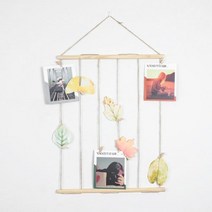 [RAΞ] 우드 포토 행거 노끈 벽에 사진 걸기 붙이기 꾸미기 방인테리어소품 폴라로이드 거실 신혼집 작은셀프 장식 ▷_8θ270eA, θw_우드포토행거