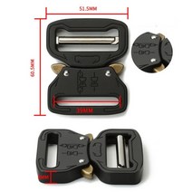 금속버클 Meetee 26 50mm 측면 릴리스 가방 스트랩 조절기 걸쇠 벨트 안전 클립 후크 diy 야외 수하물 액세서리, yk204-블랙-39mm