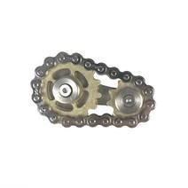 톱니 플라이휠 fingertip gyro 톱니 체인 edc 금속 장난감 기어 체인 gyro drop ship sproket roadbike spinner, 01 GOLD