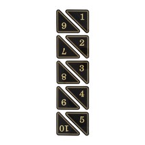 테이블 삼각번호판 숫자스티커, 검정, 11~20, 1개