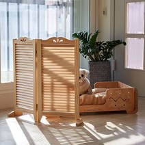 강아지 배변판 가리개 원목 갤러리 타이니 파티션 2단, 단품