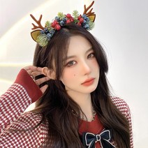 작은선물 크리스마스 헤어액세서리 사슴뿔 발브라켓 큐트 숲 악세사리 발광함 머리집게 장식물 머리띠 머리핀 3367092551