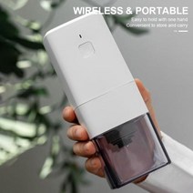 커피전동그라인더 원두 핸드그라인더 전동 원두 핫 스퀘어 스마트, WHITE