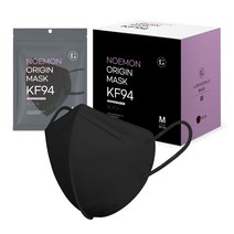 노이몬 오리진 황사방역 마스크 KF94 중형, 블랙, 1박스, 50매입