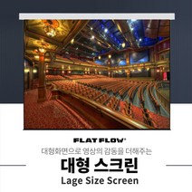 플랏플로우 F-MS300 300인치 국산 대형 매립형 전동 스크린 빔스크린, 매립형 300인치+유선스위치