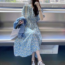 하늘하늘 봄여름데일리룩 시원한꽃 여자 롱원피스 데이트 러블리 여행룩 여름에어울리는 의류쇼핑몰 신혼 보세 코디 청순 꽃무늬 여성여름 대룩 패션 쉬폰 여성스러운 가성비 플라워패턴