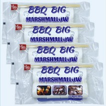 BBQ 구워먹는 캠핑 간식 빅 마시멜로우(꼬지포함) 160g x 4봉, 4개