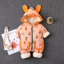 F&A 겨울 겨울 두꺼운 남성과 여성의 아기 Jumpsuit 가을 겨울 유아 Rompers 가을 겨울 신생아 옷 11f