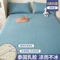 쿨패드 냉감패드 에어매쉬매트 라텍스쿨매트 쿨매트침대용 쿨매트리스, 프레시 블루  항균  토퍼 + 베갯잇