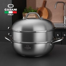 까사니 IH 더블 돔 웍 28cm 올스텐 인덕션 찜솥 다용도 대게 호빵