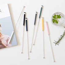 SN 음료막대 실버 머들러 손님상 플레이팅 커피막대 예쁜 롱티스푼, 그레이