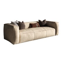 빈티지 카페 라운지 소파 푹신한 유럽 레트로 호텔, 네, 크림색패브릭소재