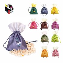 BK편백 나무 큐브 칩 방향제 복주머니 10색 색상랜덤