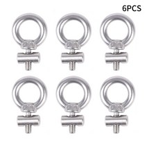 모터홈 캠퍼밴 차양 레일 방수포 스토퍼 스테인리스 스틸 실버 6mm 2 개 4 6 8, 6PCS