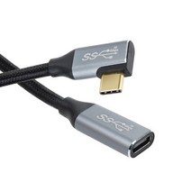 조이스토리 JSIH327 꺾임 USB 3.1 Type C 숫 - USB 3.1 Type C 암 50cm 양쪽 C단자 연장케이블 고속충전 데이터 10GB/S