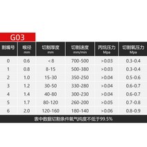 산소 절단기 토치 70 그램 G03 PNME 프로판 LPG 산소 기계 CG1-30 CG2-11 화염 가스 절단 트롤리 노즐 팁 1, 02 5 PCS_01 G03-0, 5개