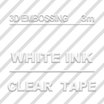 컬러 라벨지 호환 KMCYinks 1PCS 다채로운 테이프 Dymo 3D 라벨 호환 Motex 1610 1880 프린터 용 9mm 엠보, 06 White on Clear_01 9mm