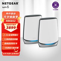 와이파이공유기 NETGEAR Orbi 라우터 Gigabit WiFi6 집 전체 커버리지 RBK852AX12000 조합, [08] 【AX18000】WiFi6 메시 네트워킹 홈