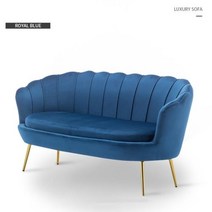 원룸쇼파 일인소파 작은쇼파 접이식 더블 꽃잎 모양의 대형 소파 북유럽 간단한 현대 거실 안락 의자 라이트 럭셔리 의류 매장 미용실 레저, Royal Blue+한 좌석