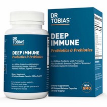 Dr Tobias Deep Immune Pro+Prebiotic 4.4 Billion CFU 닥터 토비아스 프리바이오틱스+프로바이오틱스 60정, 1개, 1