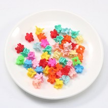 도매팜 알록달록 대용량 귀여운 유광 미니 집게핀 세트