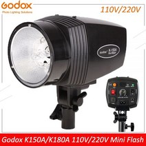 GODOX-K150A 150Ws K180A 180WS 휴대용 미니 스튜디오 플래시 조명 포토 갤러리 110V/220V 스트로브 플래시, K180A_220V