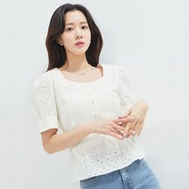 로엠 아일렛 반팔 블라우스 2colors_ RMBLC38R11 148022