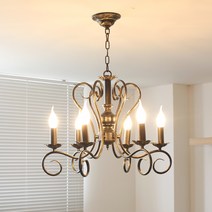 데코하우스 인기고급샹들리에조명모음_완조립상품(당일발송)주방식탁안방거실조명등, 55_캘리6등P/D엔틱