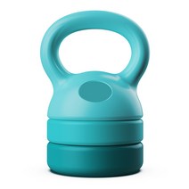 아벤토 무게 조절 케틀벨 여성용 덤벨 피트니스 헬스 웨이트 아령 스윙 운동 기구, 블루, 1개
