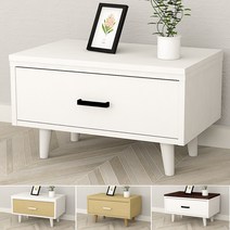 서랍1단거실장 600 티비거실장 티비다이 TV다이장, 흰색손잡이, 핑크